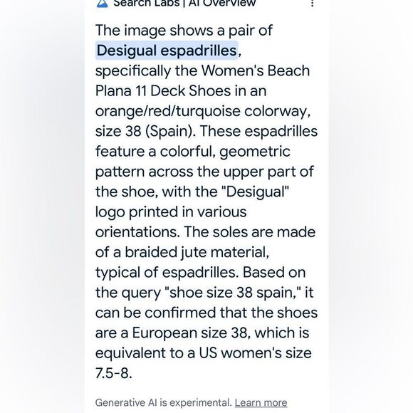 Desigual Espadrilles Beach Plana Deck Colorful Geo Design Sz 38 Spain = Us 8 - Picture 10 of 10